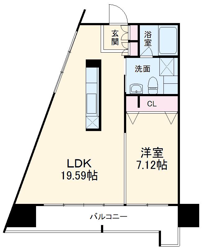 レジディア東桜2(1LDK/8階)の間取り写真