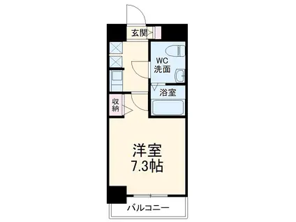 ルート相模大塚(1K/4階)の間取り写真