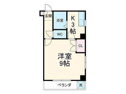 ハイムエクセルⅡ(1K/4階)の間取り写真