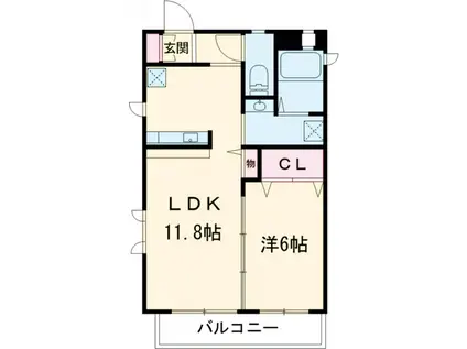 EPA2(1LDK/1階)の間取り写真