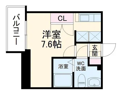 ライブコート丸の内(ワンルーム/9階)の間取り写真