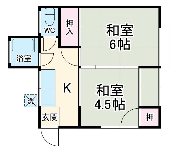 東京地下鉄東西線 南行徳駅 徒歩8分 1階建 築53年(2K)の間取り写真