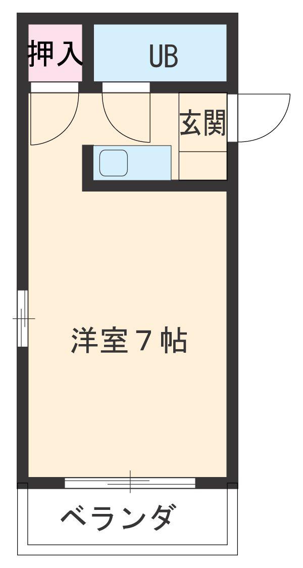 ラジール新道(ワンルーム/4階)の間取り写真