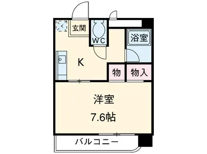 グラン ルミエール(1K/8階)の間取り写真