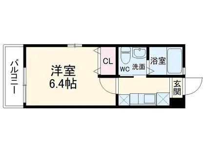 フォレスト新杉田(1K/2階)の間取り写真