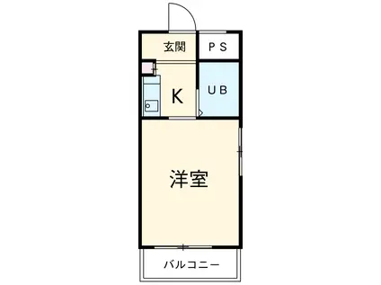 ドール神宮西(ワンルーム/6階)の間取り写真