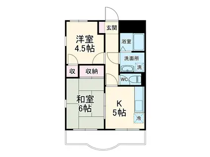 グレイス原宿(2K/4階)の間取り写真