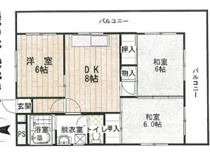 西国分寺山本ビルディング(3LDK/3階)の間取り写真