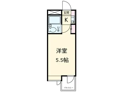 パークアベニュー国分寺2(ワンルーム/2階)の間取り写真