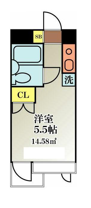 パークアベニュー国分寺2(ワンルーム/4階)の間取り写真