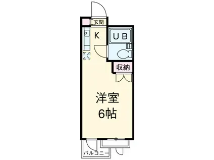 サムディ国分寺(ワンルーム/2階)の間取り写真