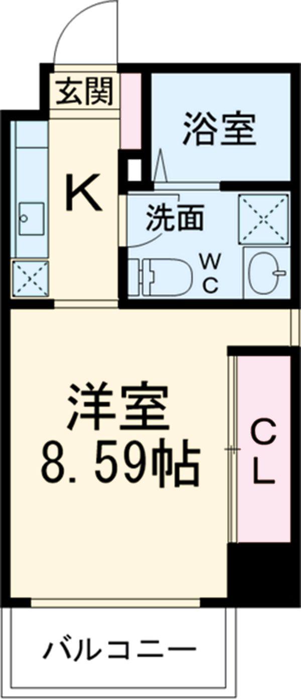 グランデ浅間町(1K/5階)の間取り写真