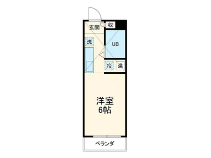 ユーコート鶴ヶ峰ウエスト(ワンルーム/3階)の間取り写真