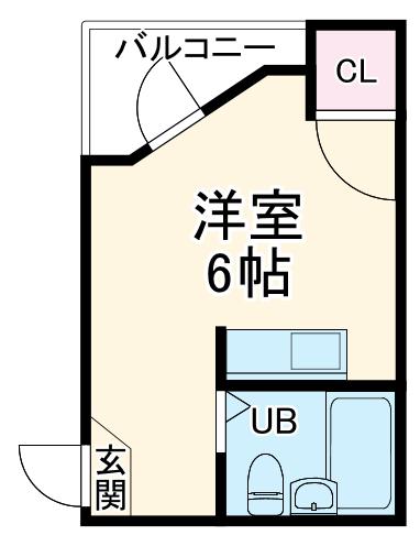 城南ビル(ワンルーム/5階)の間取り写真