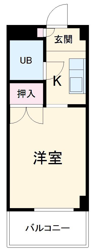 鬼頭本社ビル(1K/3階)の間取り写真