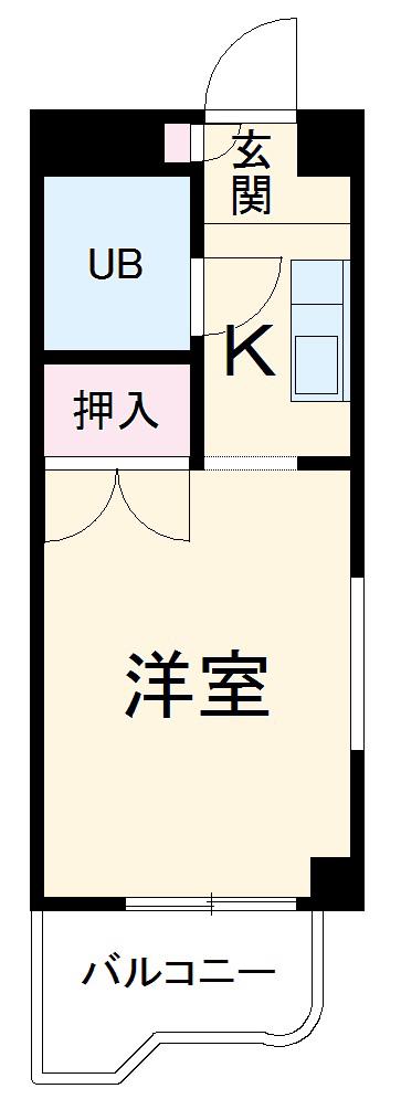 鬼頭本社ビル(ワンルーム/4階)の間取り写真