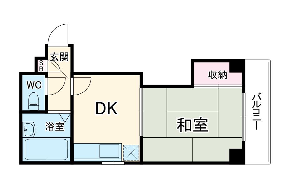 クリエイティブ21(1DK/5階)の間取り写真