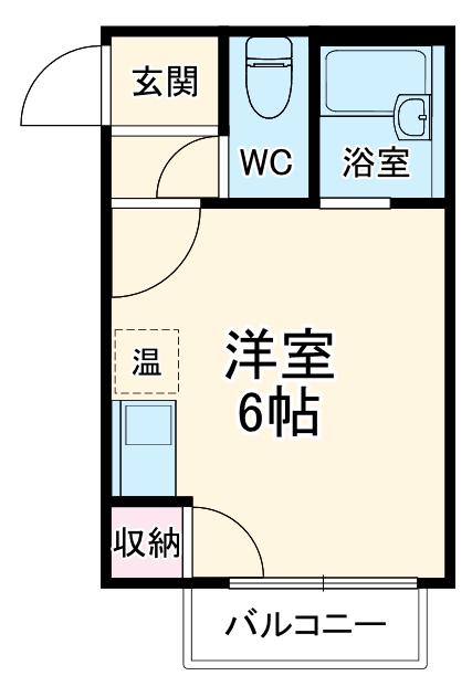 ルミエール城山(ワンルーム/1階)の間取り写真