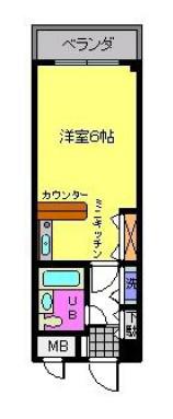 メゾンプラージュ(ワンルーム/3階)の間取り写真