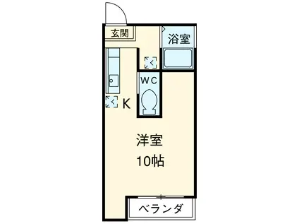 クレイタスパークⅤ(ワンルーム/4階)の間取り写真