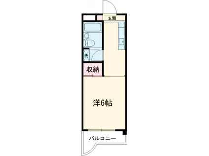 プレイリーハイムⅡ(1K/3階)の間取り写真