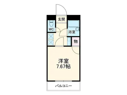 グランフォーラム(1K/1階)の間取り写真