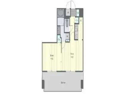 グランカーサ行徳(1DK/6階)の間取り写真