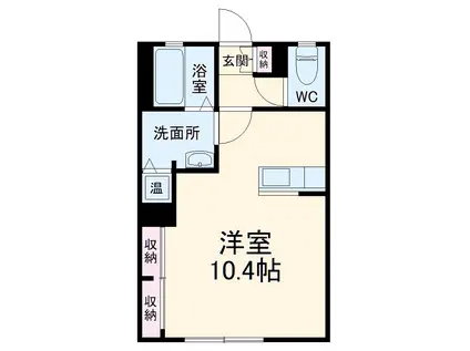 クレールアカラ(ワンルーム/1階)の間取り写真