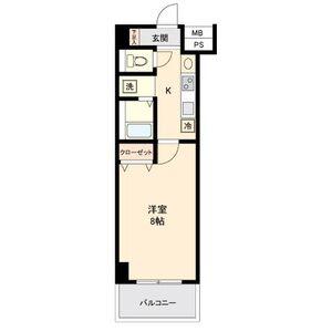 リアライズ沢下町Ⅰ(1K/3階)の間取り写真
