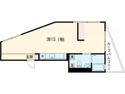 MONCLE SAKURA SHINMACHI(ワンルーム/4階)の間取り写真