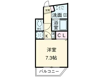 セオークス幅下(1K/4階)の間取り写真