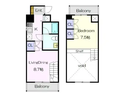 アプリーレ久屋大通公園(1LDK/13階)の間取り写真