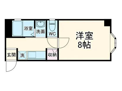 シャトレ上小田井(1K/1階)の間取り写真