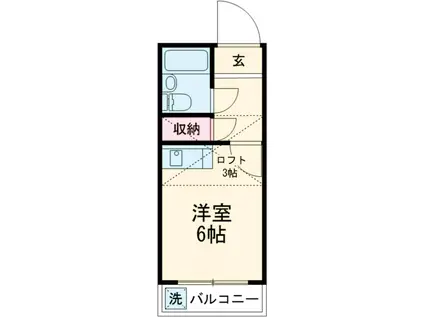 コーポアメニティⅡ(ワンルーム/2階)の間取り写真