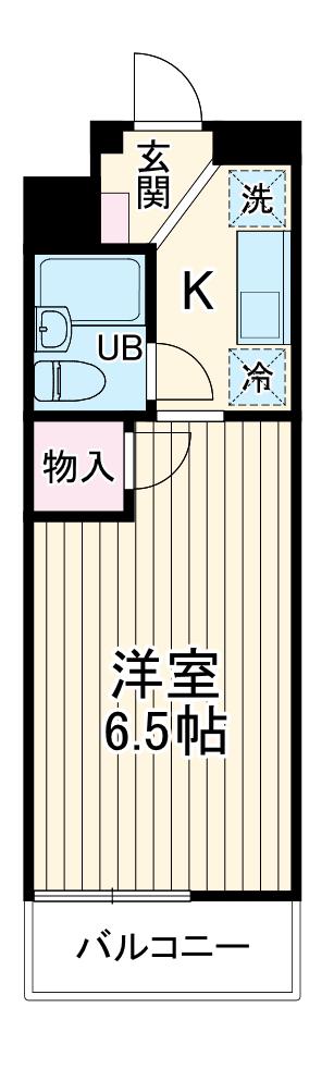 メゾン・ルミエール(1K/2階)の間取り写真