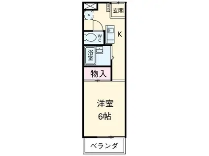 大島マンション大谷(1K/1階)の間取り写真