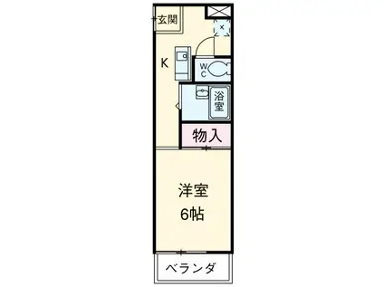 大島マンション大谷(1K/2階)の間取り写真
