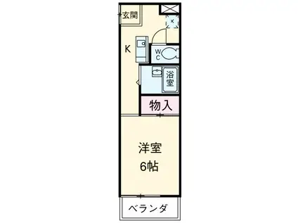 大島マンション大谷(1K/3階)の間取り写真
