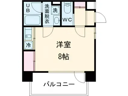 プラティーク桜新町(1K/5階)の間取り写真