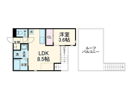 GRANDTIC KRSⅡ(1LDK/2階)の間取り写真