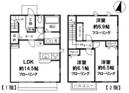 サウスソシア(3LDK)の間取り写真
