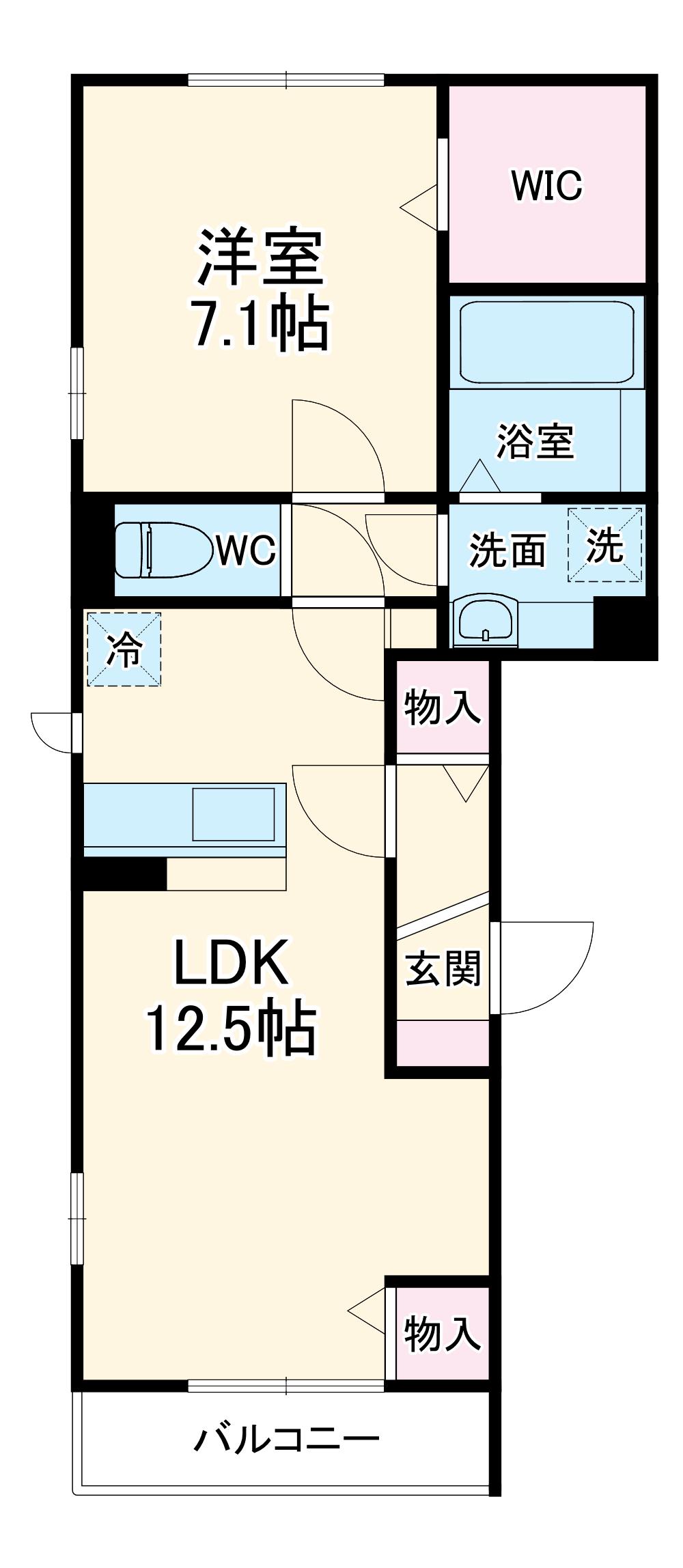 カサ・デ・アンジェラ(1LDK/2階)の間取り写真