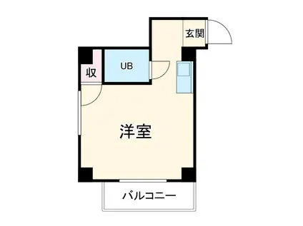 ハートイン代官町(ワンルーム/3階)の間取り写真
