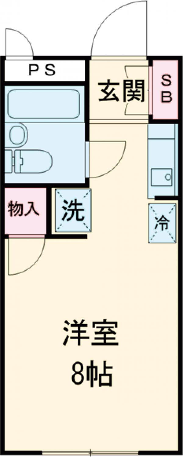 シャンルーネ(ワンルーム/1階)の間取り写真