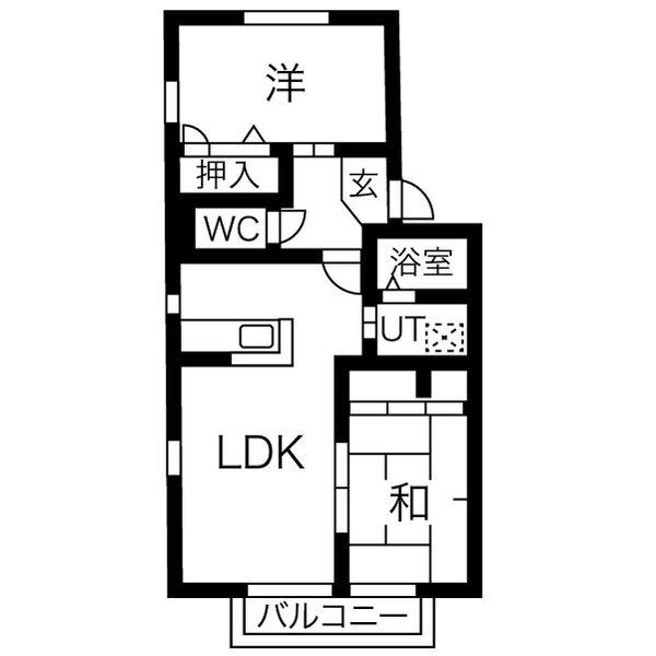 ファミール前田(2LDK/2階)の間取り写真