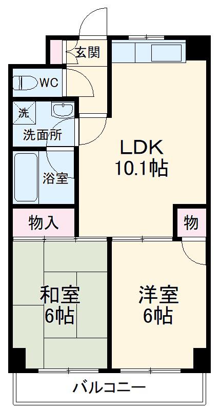 エミネント青山(2LDK/3階)の間取り写真