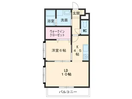 マルベリー(1LDK/3階)の間取り写真