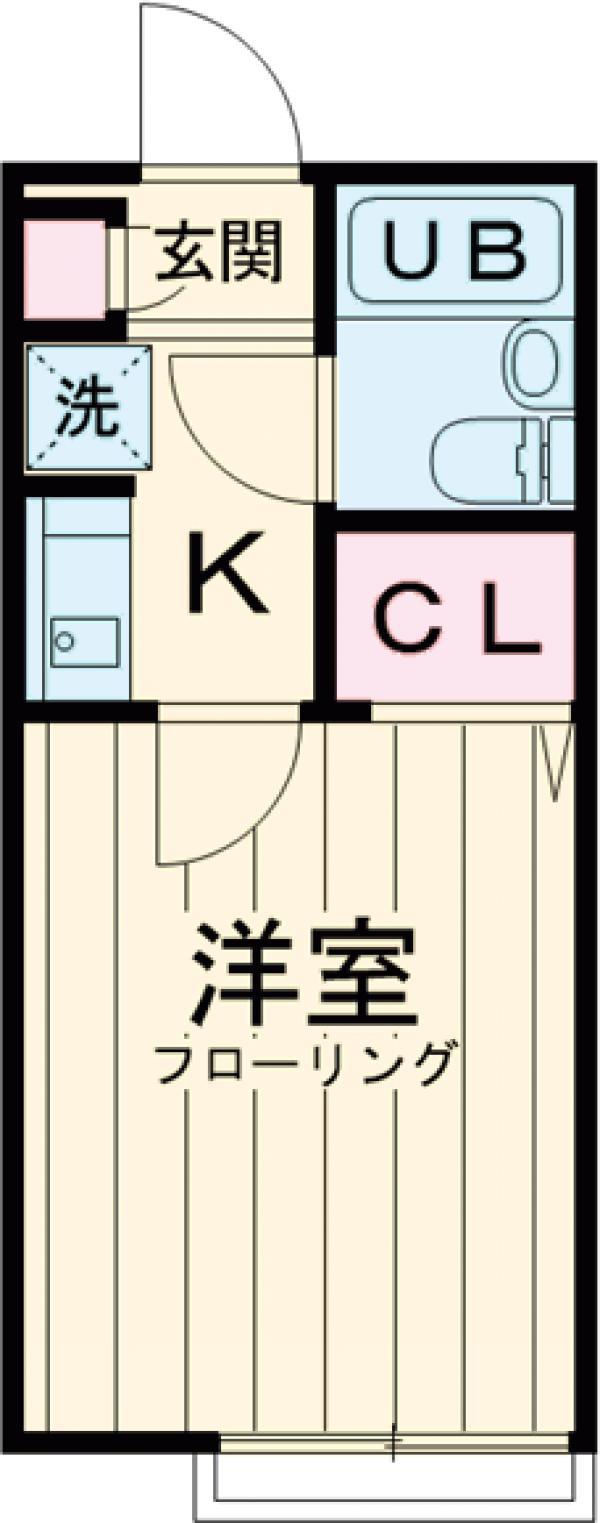 OZ壱番街B(1K/1階)の間取り写真