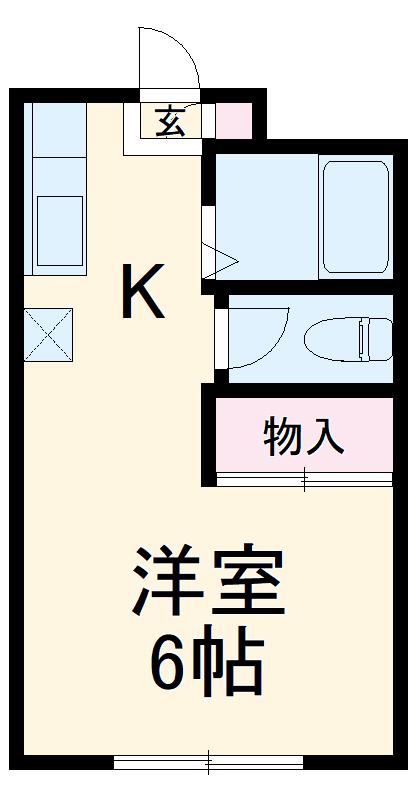 コーポまどか(1K/1階)の間取り写真