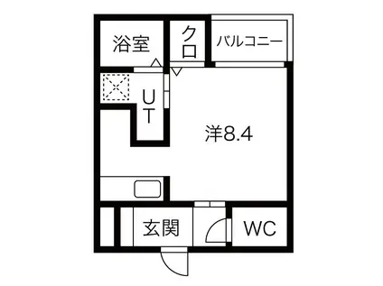 R-SMART COVO新栄(ワンルーム/2階)の間取り写真